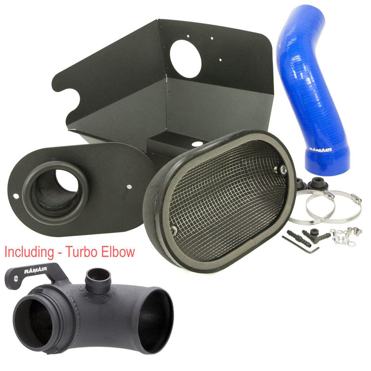 Ramair Performance Foam Induction Kit With Turbo Elbow for 2.0 TSI MQB VAG - Blue Hose - Wayside Performance 