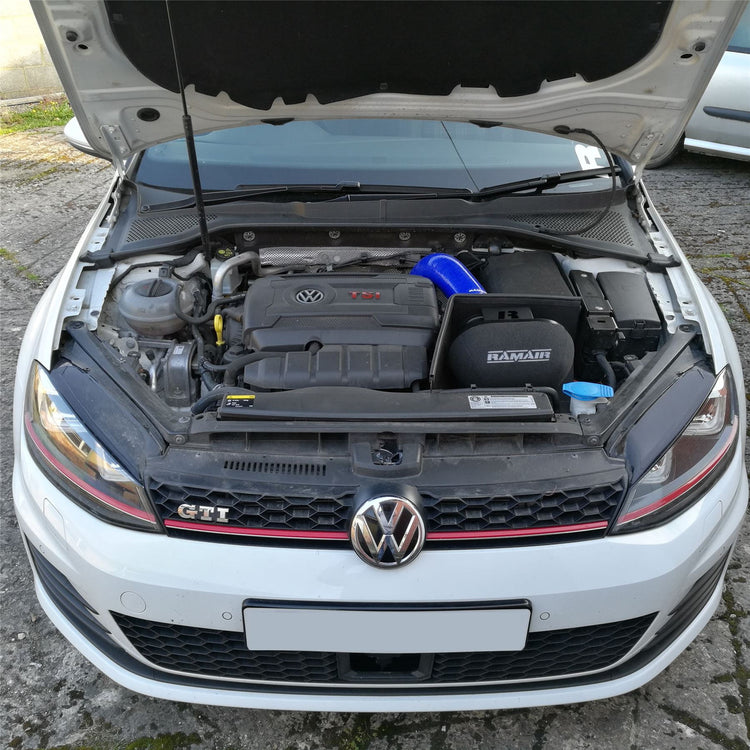 Ramair Performance Foam Induction Kit With Turbo Elbow for 2.0 TSI MQB VAG - Blue Hose - Wayside Performance 