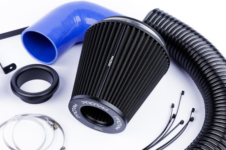 Ramair Performance Pleated Induction Kit for VW MK5 Golf R32 3.2 V6 - Blue Hoses - Wayside Performance 