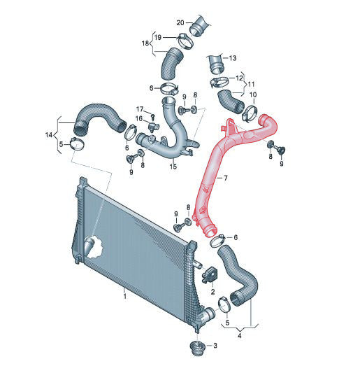 Forge Motorsport High Flow Discharge Pipe for 1.8T and 2.0T VAG Engines - Wayside Performance 