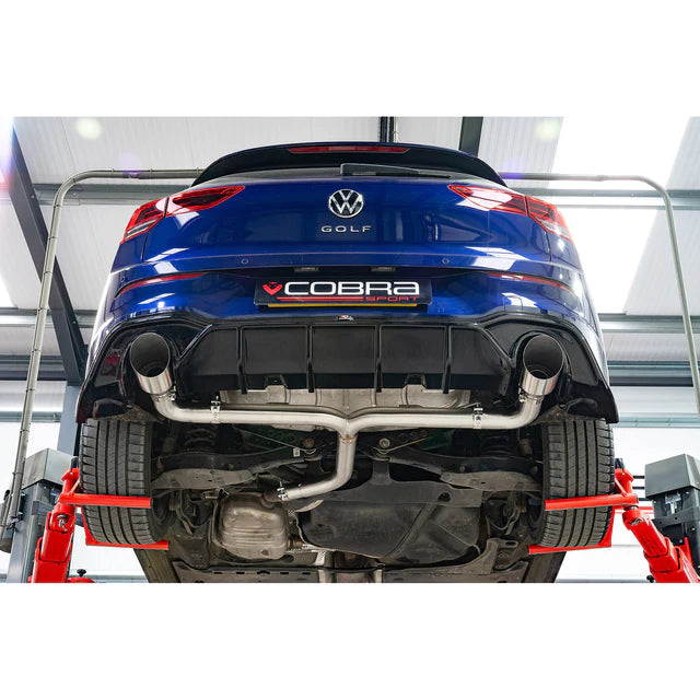 VW Golf R-Line (Mk8) 1.5 TSI (20>) 'GTI Style' Dual Exit Rear Box Section Performance Exhaust - Wayside Performance 