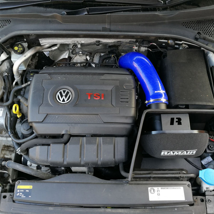 Ramair Performance Foam Induction Kit With Turbo Elbow for 2.0 TSI MQB VAG - Blue Hose - Wayside Performance 