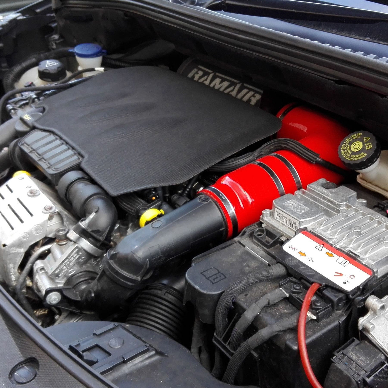 Ramair Performance Foam Induction Kit for 1.2 THP & VTI Citroen & Peugeot - Red Hose - Wayside Performance 