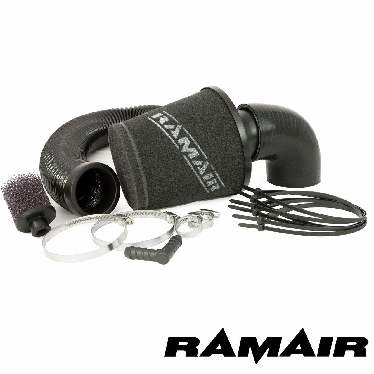 Ramair Performance Foam Induction Kit for Ford Fiesta ST150 MK5 - Black Hose - Wayside Performance 