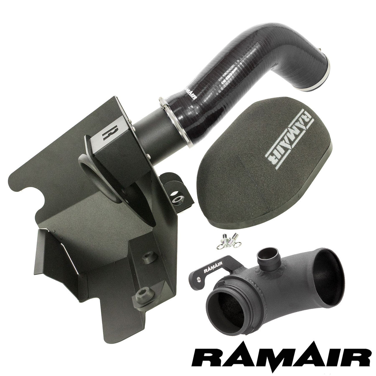 Ramair Performance Foam Induction Kit With Turbo Elbow for 2.0 TSI MQB VAG - Black Hose - Wayside Performance 