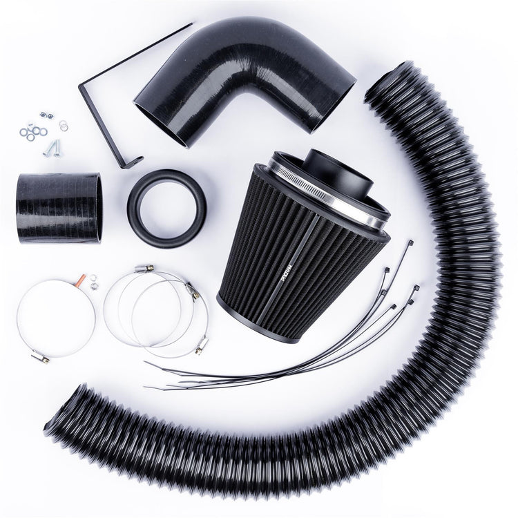 Ramair Performance Pleated Induction Kit for VW MK5 Golf R32 3.2 V6 - Black Hoses - Wayside Performance 