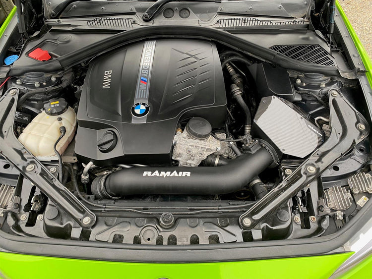 Ramair Performance Pleated Induction Kit With Carbon Lid to fit BMW 135i 235i M2 3.0T N55 - Wayside Performance 