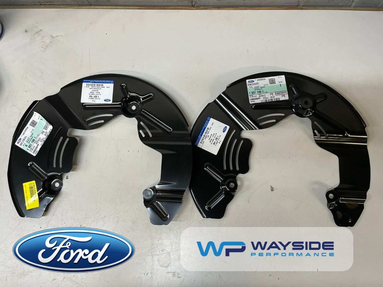 MK3 Ford Focus RS front brake backing plates Genuine Ford - Pair - Wayside Performance 