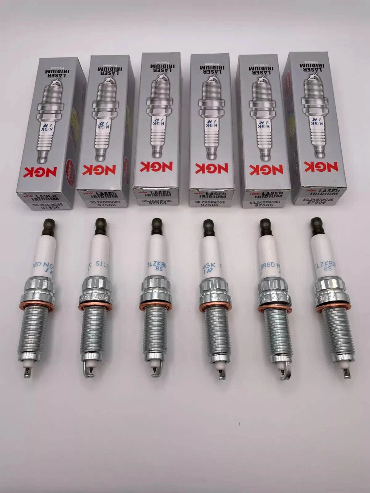 NGK Iridium Uprated Spark Plugs for BMW N55 S55 Heat Rating 8 - Wayside Performance 