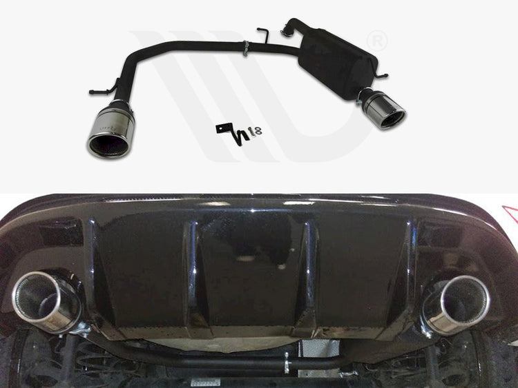 Ford Fiesta Mk7 High Quality Dual Exit Stainless Steel Axle-back Exhaust System With Silencer and Exhaust Pipes - Wayside Performance 