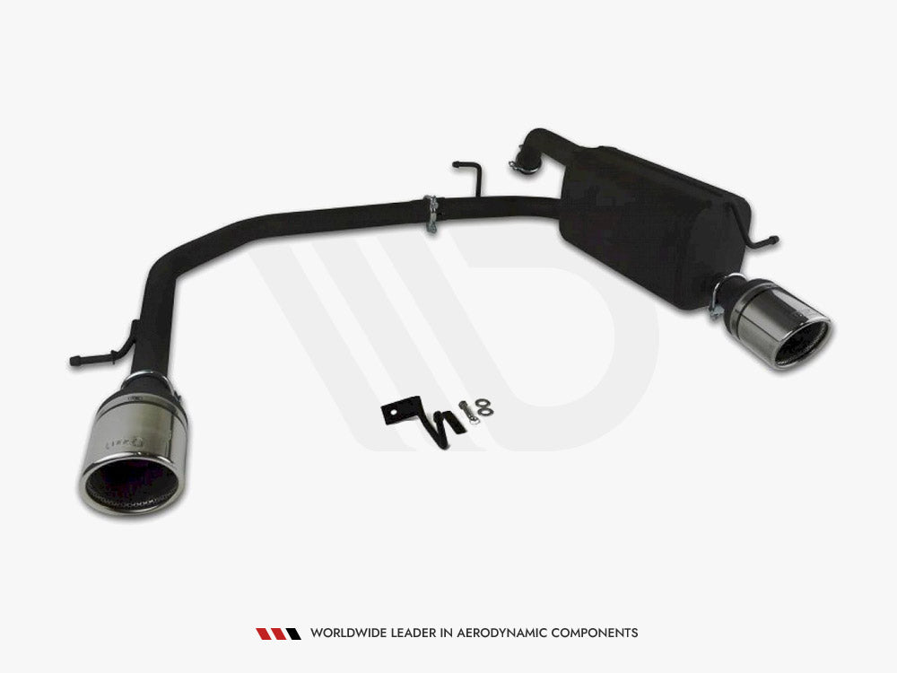 Ford Fiesta Mk7 High Quality Dual Exit Stainless Steel Axle-back Exhaust System With Silencer and Exhaust Pipes - Wayside Performance 