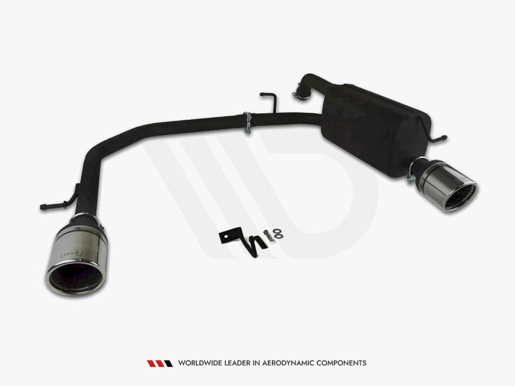 Ford Fiesta Mk7 High Quality Dual Exit Stainless Steel Axle-back Exhaust System With Silencer and Exhaust Pipes - Wayside Performance 