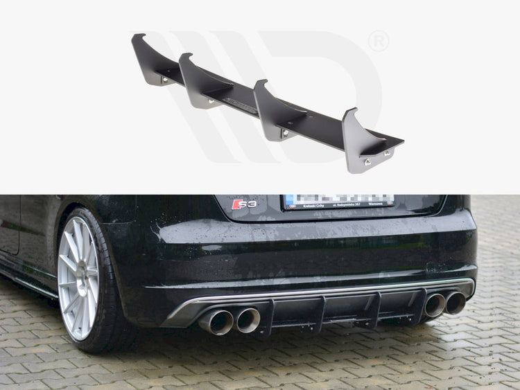 Maxton Design Rear Diffuser Audi S3 / A3 S-line 8v Hatchback / Sportback (2012-2016) - Wayside Performance 