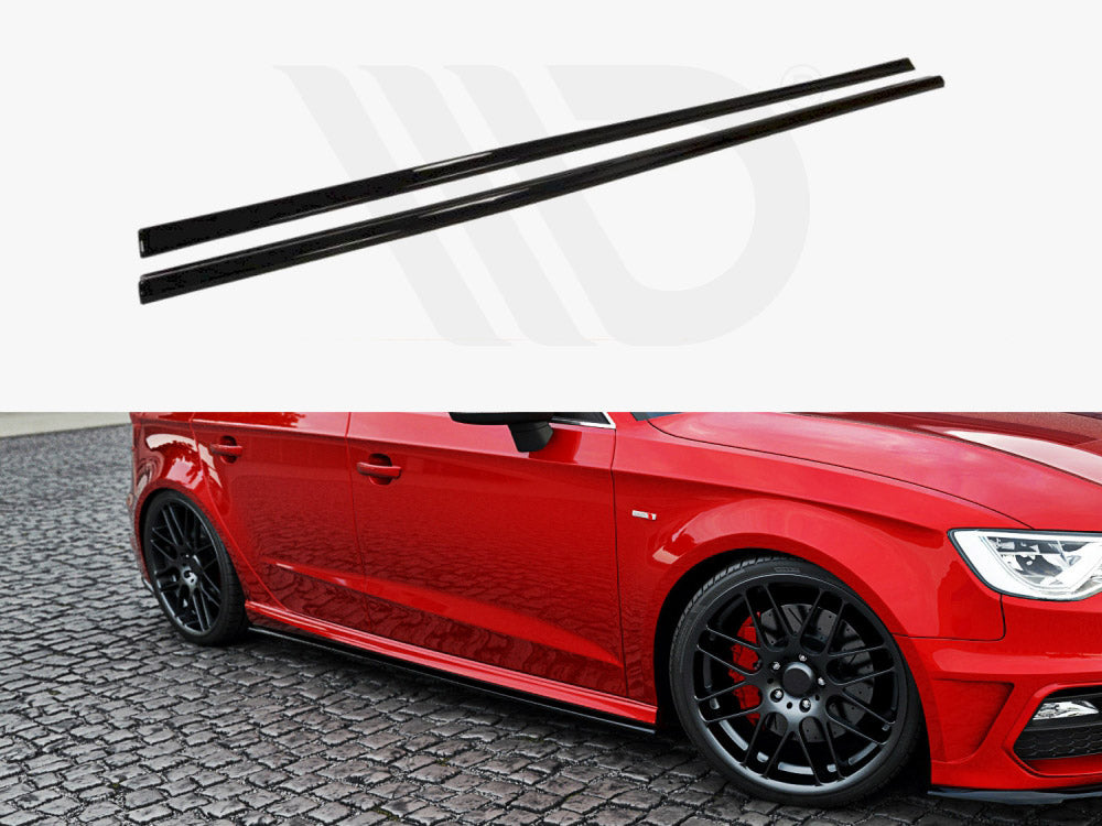 Maxton Design Side Skirts Diffusers Audi S3 / A3 S-line 8v / 8v Fl Sportback - Wayside Performance 