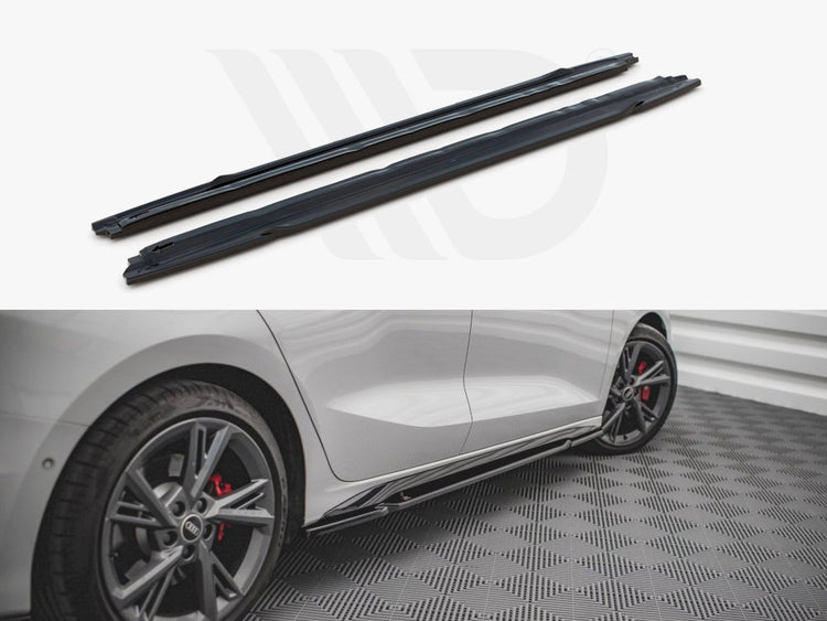 Maxton Design Side Skirts Diffusers Audi S3 / A3 S-line 8y (2020-) - Wayside Performance 