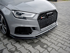 Maxton Design Front Splitter V.1 Audi Rs3 8v Facelift Sedan (2017-20) - Wayside Performance 