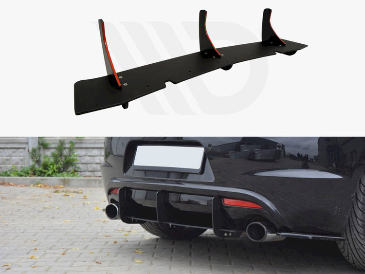VW Scirocco R Rear Diffuser & Rear Side Splitters - Wayside Performance 