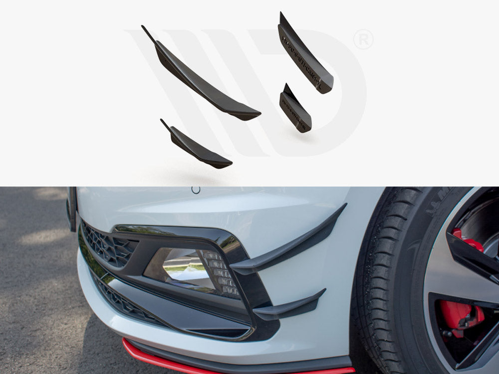 Front Bumper Wings (Canards) Vw Polo Mk6 Gti (2017-2021) - Wayside Performance 