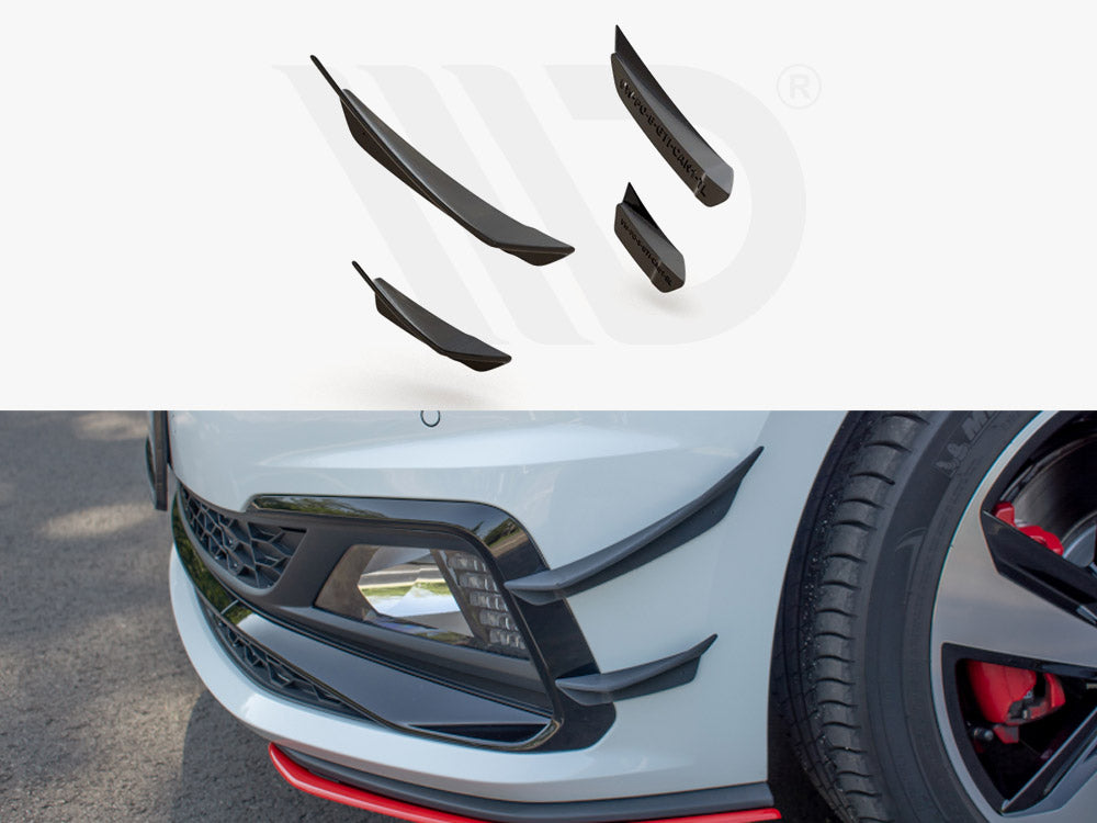Front Bumper Wings (Canards) Vw Polo Mk6 Gti (2017-2021) - Wayside Performance 