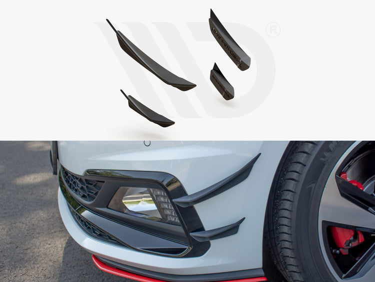 Front Bumper Wings (Canards) Vw Polo Mk6 Gti (2017-2021) - Wayside Performance 