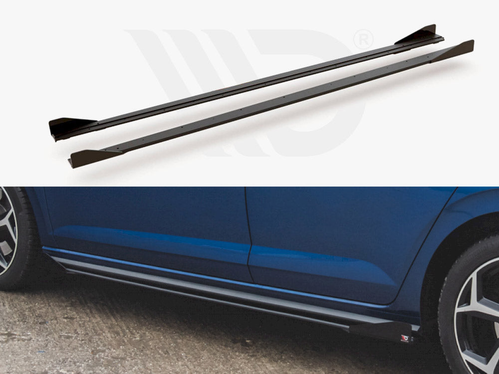 Maxton Racing Side Skirts Diffusers (+flaps) Vw Polo Gti Mk6 (2017-2021) - Wayside Performance 