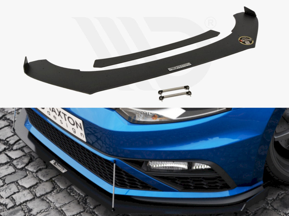Front Racing Splitter Vw Polo Mk5 Gti Facelift (With Wings) (2015-2017) - Wayside Performance 
