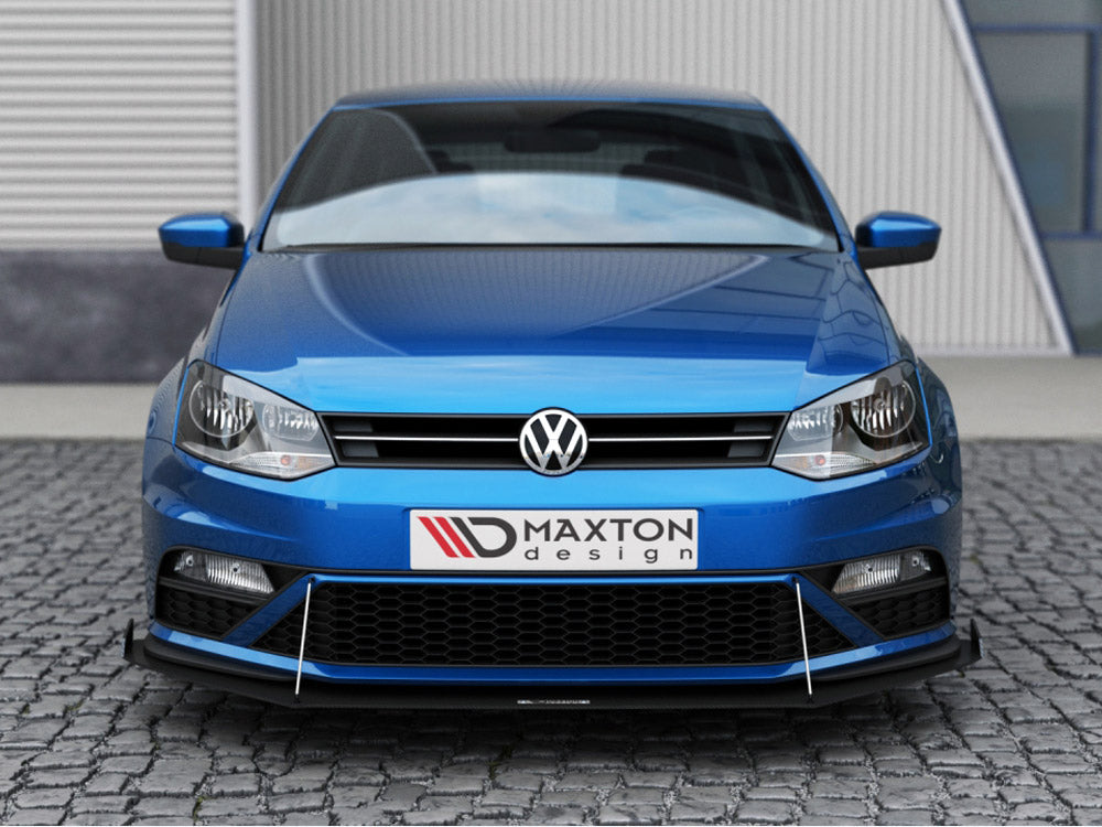 Front Racing Splitter Vw Polo Mk5 Gti Facelift (With Wings) (2015-2017) - Wayside Performance 