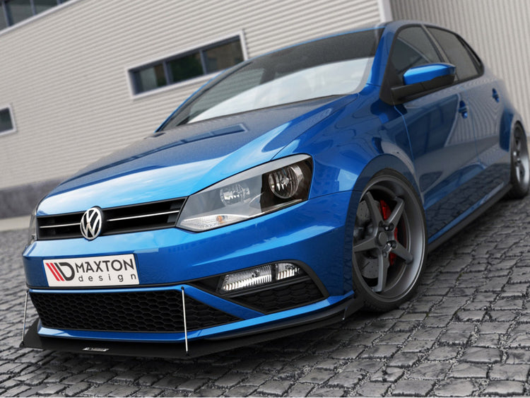 Front Racing Splitter Vw Polo Mk5 Gti Facelift (With Wings) (2015-2017) - Wayside Performance 