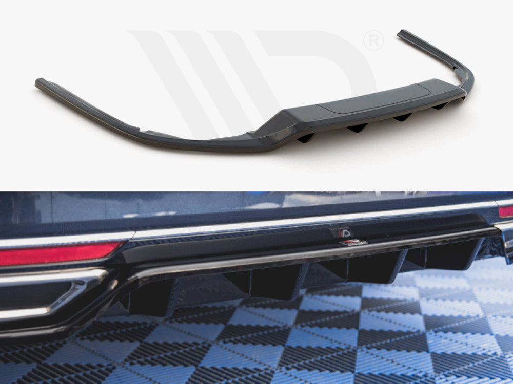 Central Rear Splitter (W/ Vertical Bars) VW Passat B8 (2014-2019) - Wayside Performance 