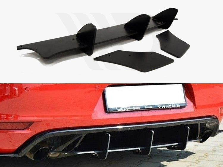 Rear Diffuser & Rear Side Splitters VW Golf MK6 GTI / 35TH - Wayside Performance 