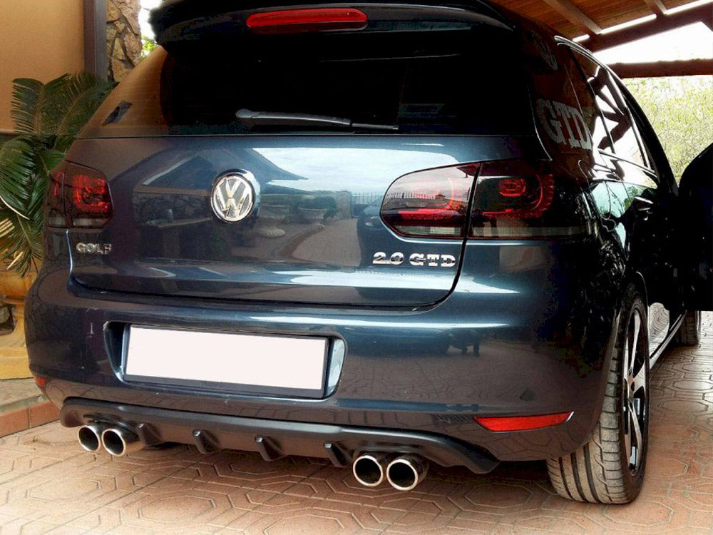 Rear Valance VW Golf VI With 2 Exhaust HOLE - Wayside Performance 