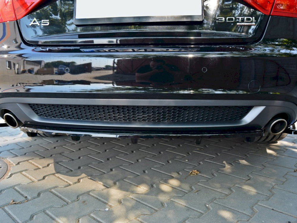 Central Rear Splitter (Vertical Bars) Audi A5 S-Line 8T - Wayside Performance 