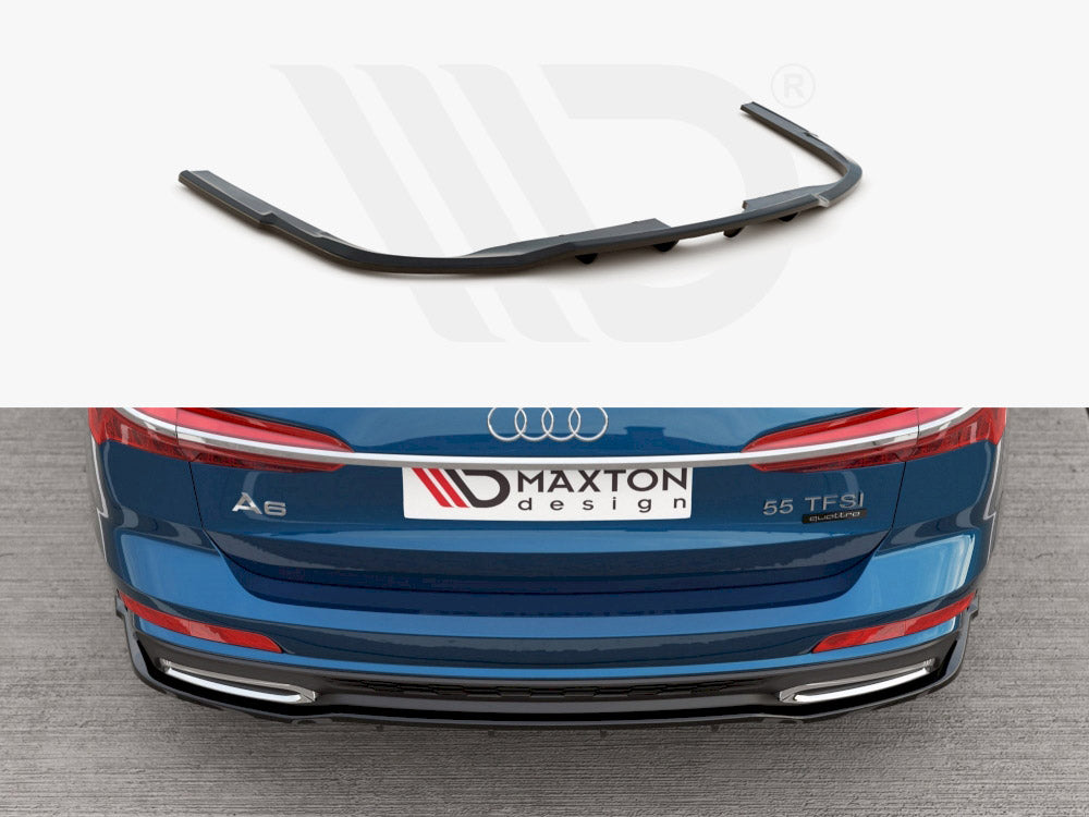 Central Rear Splitter (Vertical Bars) Audi A6 S-Line Avant C8 - Wayside Performance 