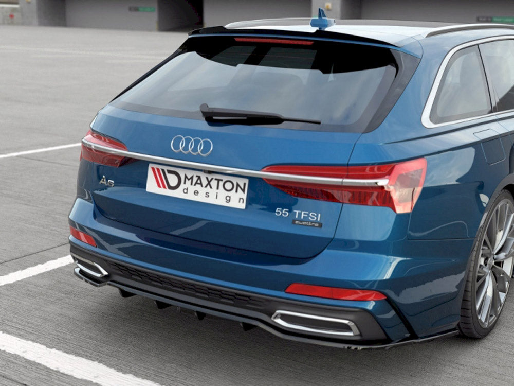 Central Rear Splitter (Vertical Bars) Audi A6 S-Line Avant C8 - Wayside Performance 