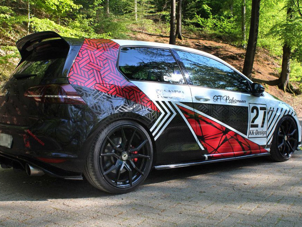 Racing Side Skirts Diffusers Vw Mk7 Gti Clubsport (2016-2017) - Wayside Performance 