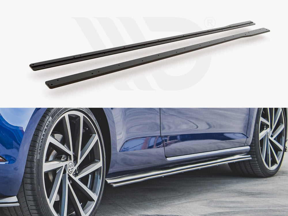 Maxton Racing Side Skirts Diffusers Vw Golf 7 R / R-line Facelift - Wayside Performance 