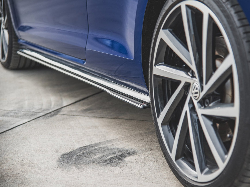 Maxton Racing Side Skirts Diffusers Vw Golf 7 R / R-line Facelift - Wayside Performance 