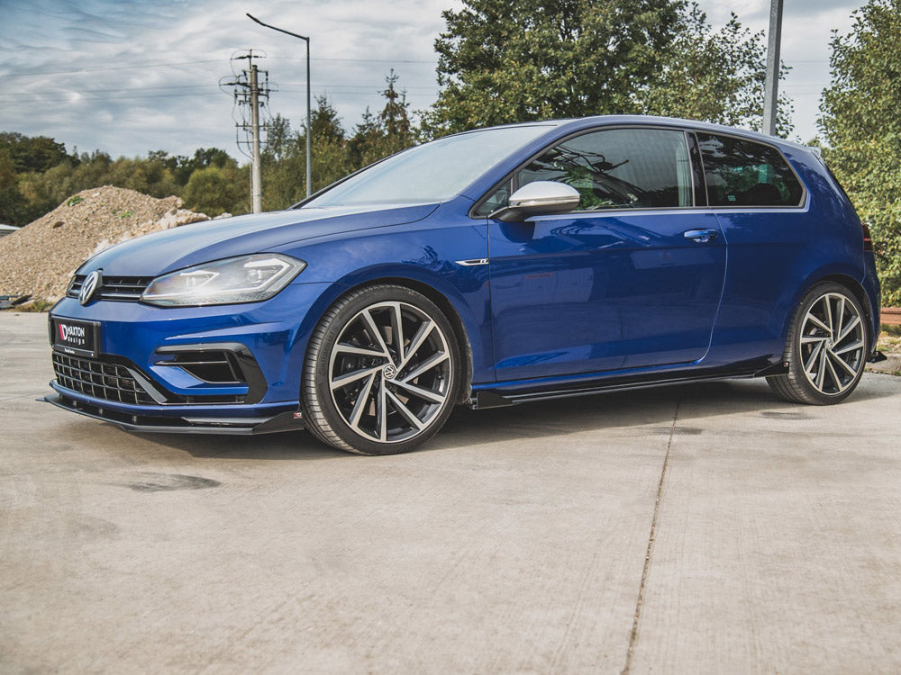 Maxton Racing Side Side Skirts Diffusers + Flaps Vw Golf 7 R / R-line Facelift - Wayside Performance 