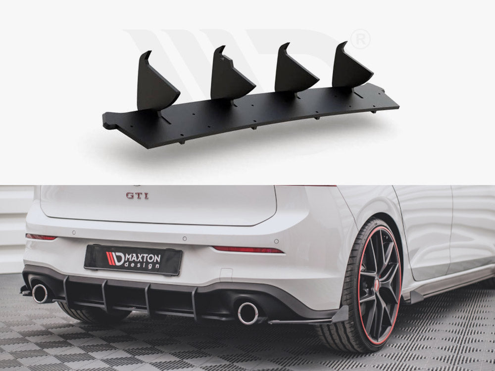 Maxton Design Racing Durability Rear Diffuser V1 Vw Golf 8 Gti (2020 ...