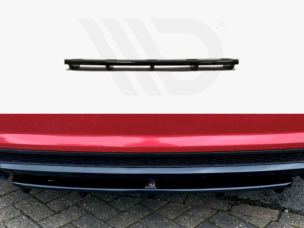 Central Rear Splitter (Vertical Bars) Audi A7 S-Line Facelift - Wayside Performance 