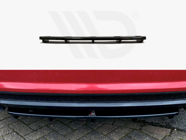 Central Rear Splitter (Vertical Bars) Audi A7 S-Line Facelift - Wayside Performance 