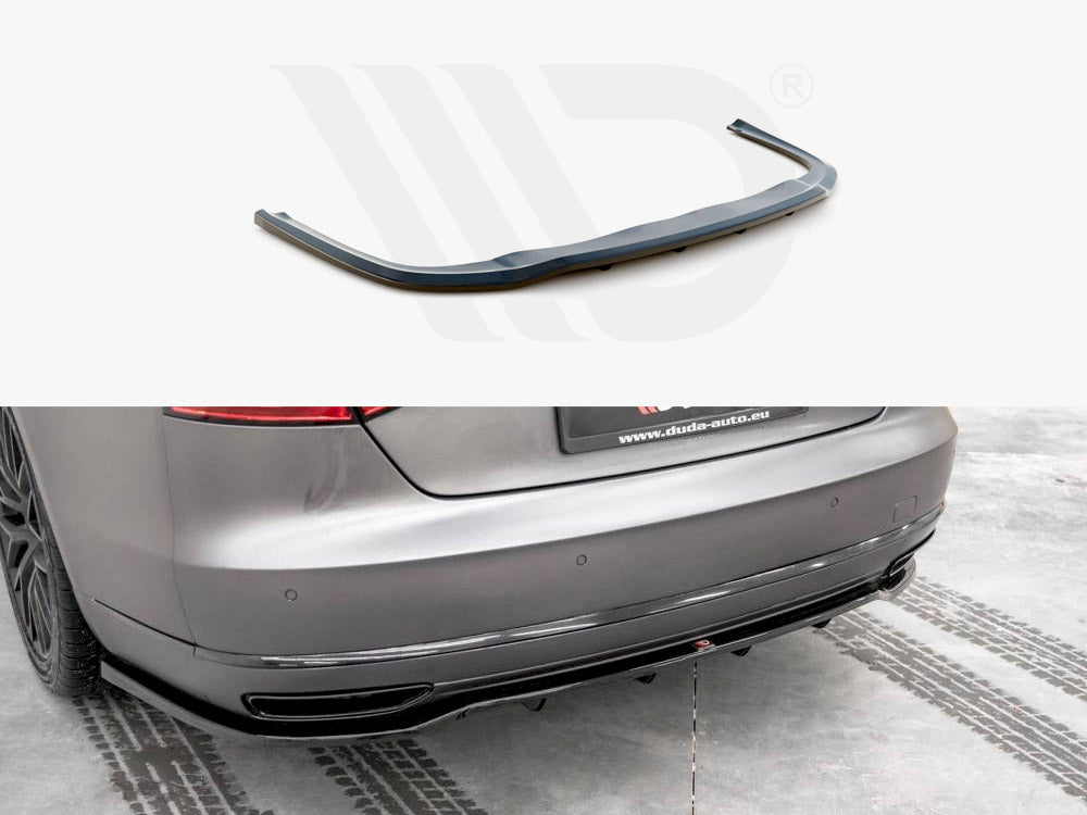 Central Rear Splitter (Vertical Bars) Audi A8 D4 Facelift (2013-2017) - Wayside Performance 