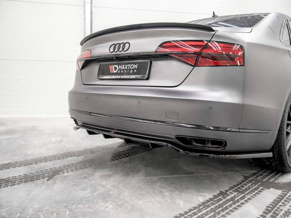 Central Rear Splitter (Vertical Bars) Audi A8 D4 Facelift (2013-2017) - Wayside Performance 