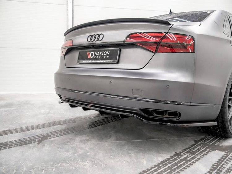 Central Rear Splitter (Vertical Bars) Audi A8 D4 Facelift (2013-2017) - Wayside Performance 