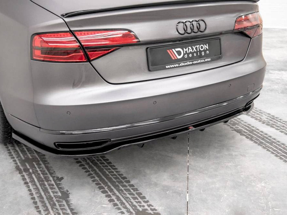 Central Rear Splitter (Vertical Bars) Audi A8 D4 Facelift (2013-2017) - Wayside Performance 