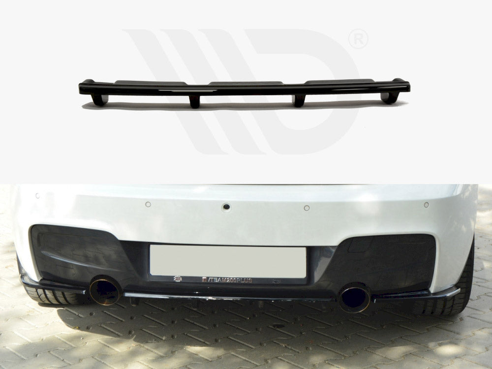 Maxton Design Central Rear Splitter Bmw 1 F20/f21 M-power (With Vertical Bars) - Wayside Performance