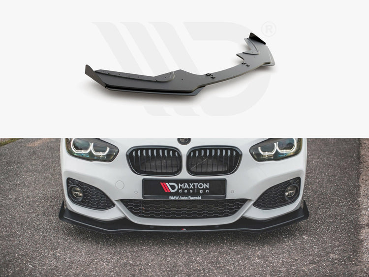 Maxton Design Racing Durability Front Splitter V3 (+flaps) Bmw 1 F20 M-pack Facelift / M140i (2015-2019) - Wayside Performance 