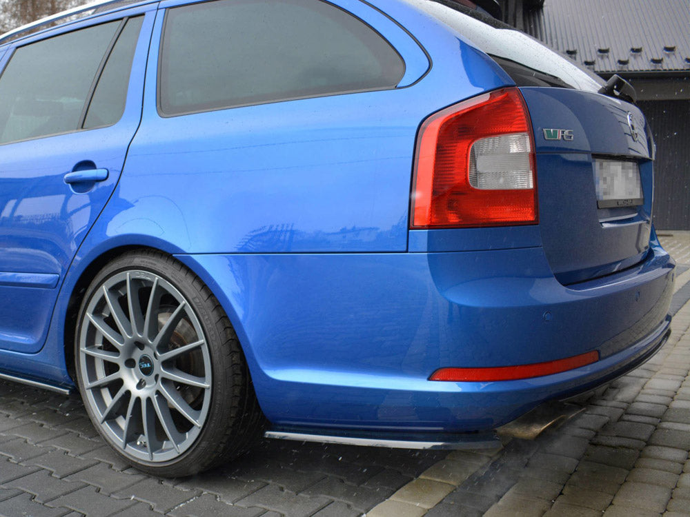 Rear Side Splitters Skoda Octavia Mk2 VRS Estate Facelift (2008-2013) - Wayside Performance 