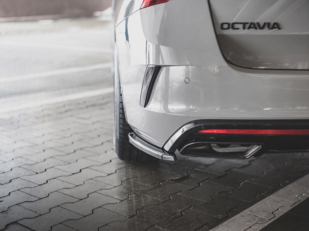 Rear Side Splitters V1 Skoda Octavia RS MK4 (2020-) - Wayside Performance 