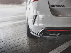 Rear Side Splitters V1 Skoda Octavia RS MK4 (2020-) - Wayside Performance 